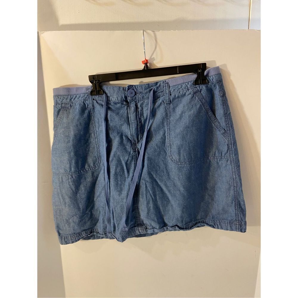 FG Faded Glory skorts chambray blue‎ size 14 rn# 52469